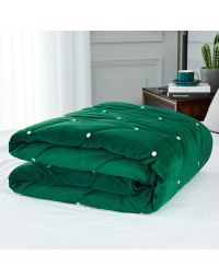 NARZUTA 200 X 220 CM GLAM HOLLAND VELVET DARK GREEN