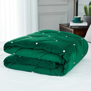 NARZUTA 200 X 220 CM GLAM HOLLAND VELVET DARK GREEN